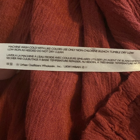 Out from Under Urban Outfitters Size XS Flowy Dark Red Viscose Pants - Picture 5 of 7